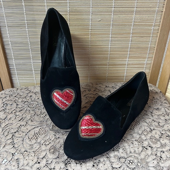 Michael Kors Suede Flat Loafersin size  6 1/2 M /Black - Picture 1 of 9